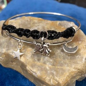 Moon Star Siblings Braided Macrame wire bracelet